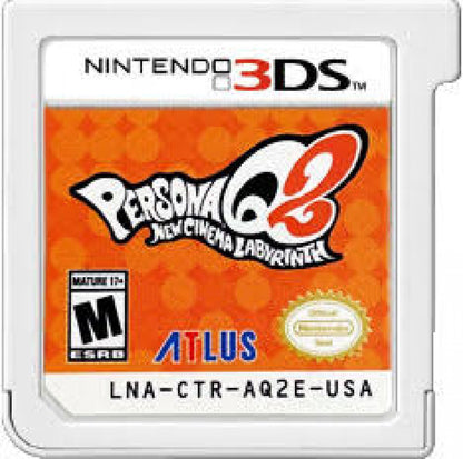 Persona Q2 New Cinema Labyrinth Showtime Premium Edition Nintendo 3DS for retro video game enthusiasts featuring dungeon crawling role playing gameplay turn based combat beloved Persona characters collectible premium edition content immersive storytelling and collectible gaming appeal cartridge
