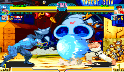 Marvel vs. Capcom Dreamcast featuring classic arcade-style fighting gameplay with Marvel and Capcom characters gameplay