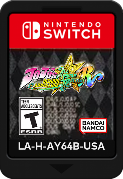 JoJo's Bizarre Adventure All-Star Battle R for Nintendo Switch fighting game featuring characters from across the JoJo series stylized anime battles special moves and versus gameplay cartridge