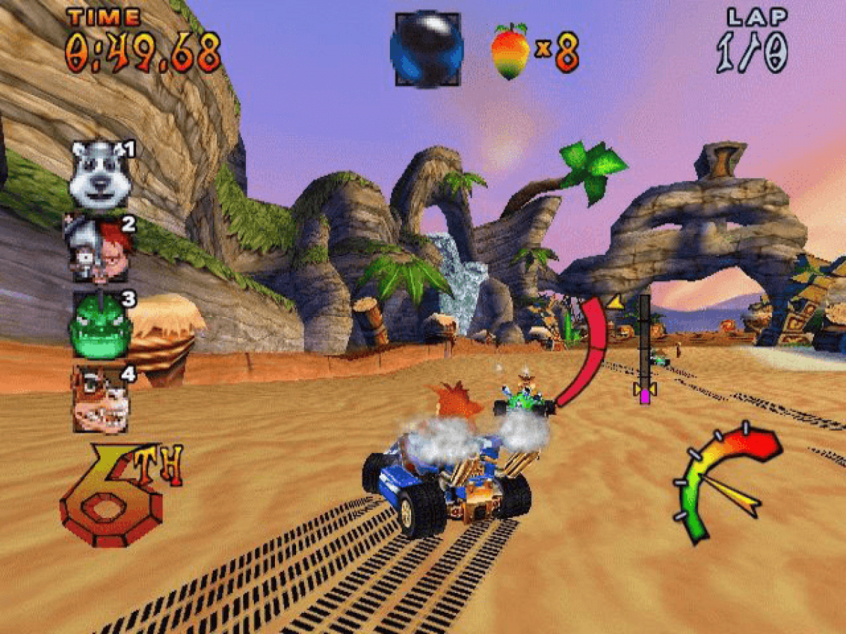 Crash Nitro Kart gameplay art for Xbox (XBOX) video game