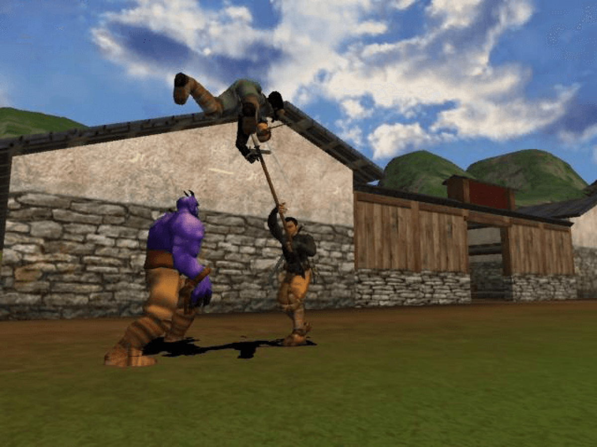 New Legends Xbox third-person action adventure video game set in futuristic China with martial arts combat and ancient prophecies gameplay screenshot