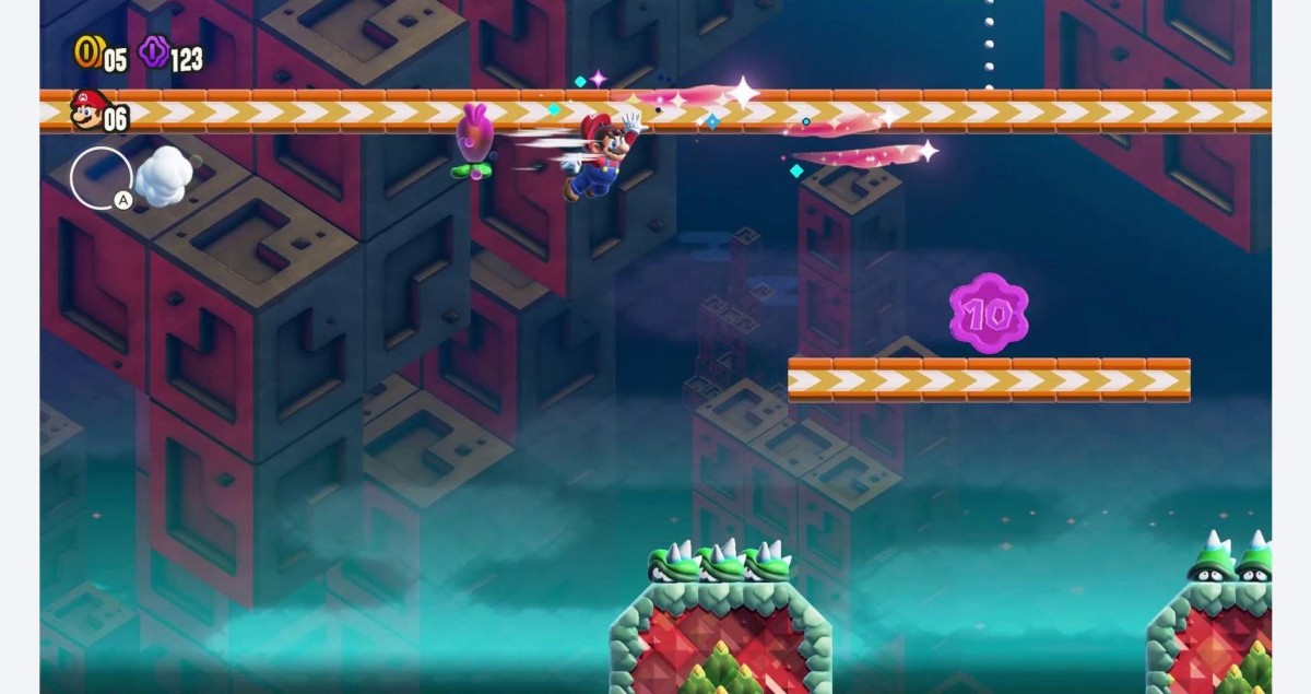 Super Mario Bros Wonder gameplay image for Nintendo Switch NS video game