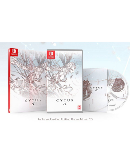 Cytus Alpha for Nintendo Switch with rhythm-music gameplay and stylized futuristic artwork collector set