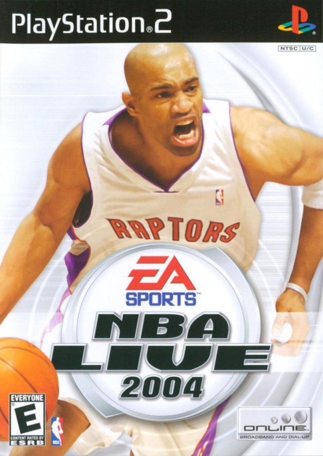 NBA Live 2004 for PlayStation 2 basketball sports game EA Sports NBA simulation featuring official teams players franchise mode season mode multiplayer gameplay cover