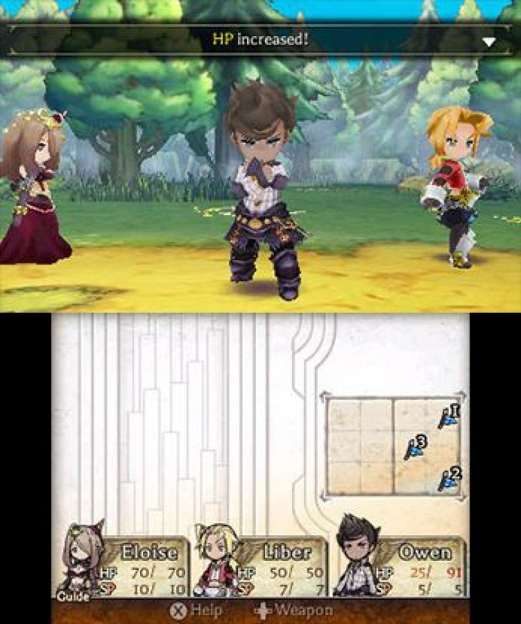 The Legend of Legacy gameplay for Nintendo 3DS (3DS) role-playing video game 
