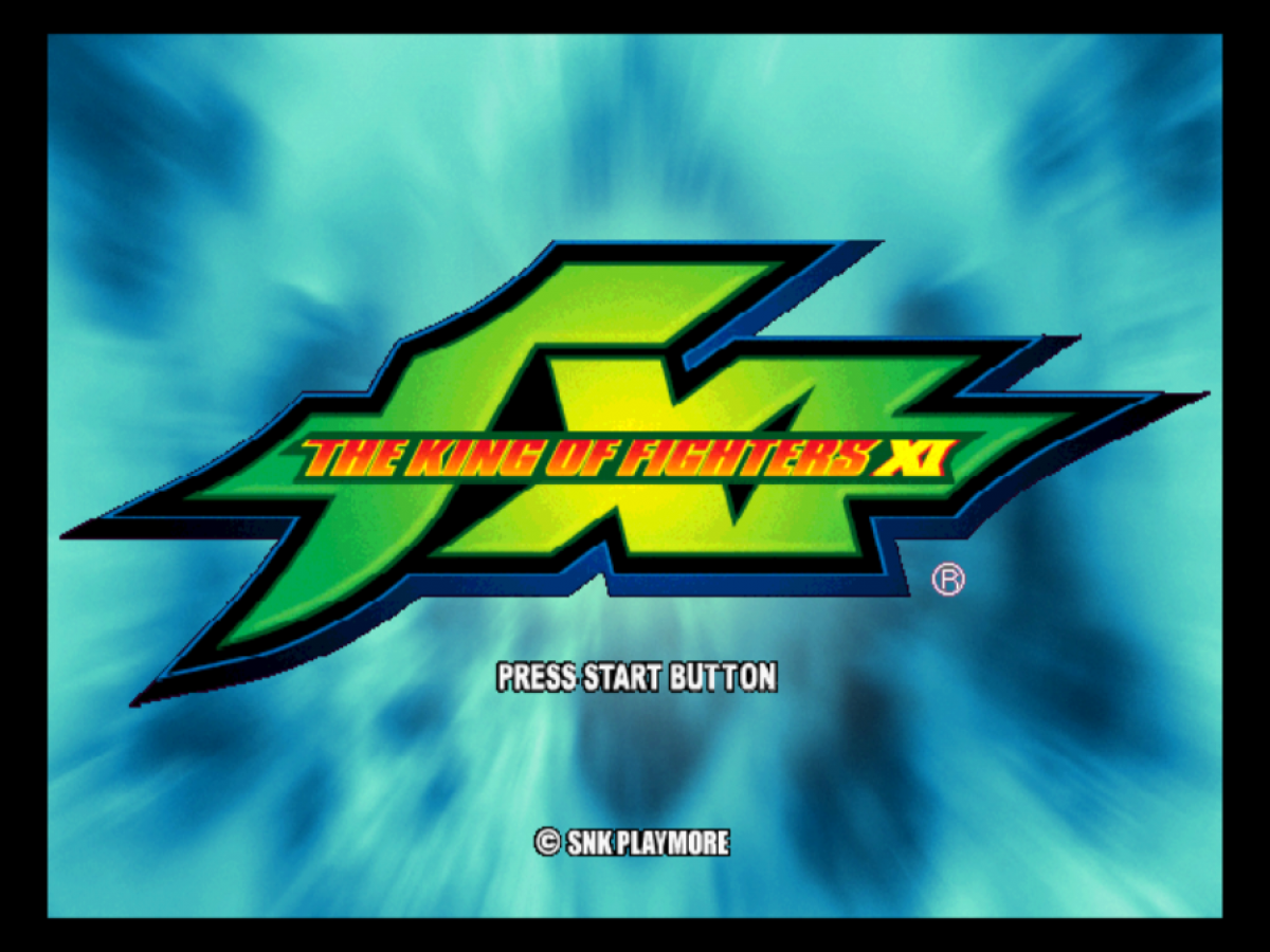 The King of Fighters XI retro PlayStation 2 video game The King of Fighters fighting game arcade combat team battles SNK multiplayer action console title PlayStation 2 release title screen