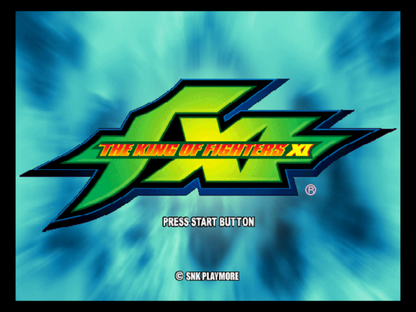 The King of Fighters XI retro PlayStation 2 video game The King of Fighters fighting game arcade combat team battles SNK multiplayer action console title PlayStation 2 release title screen