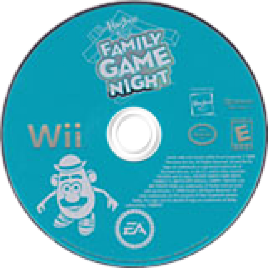 Wii game disc for 'Family Game Night' with EA logo
