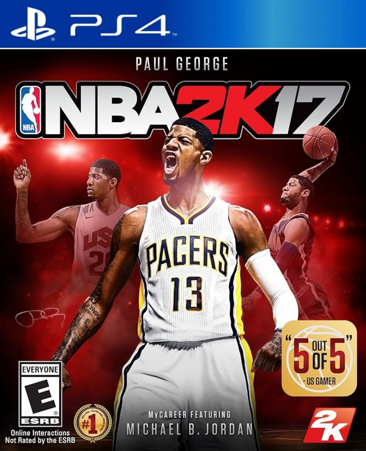 NBA 2K17 – PlayStation 4 (PS4) video game cover art, basketball sports simulation game.