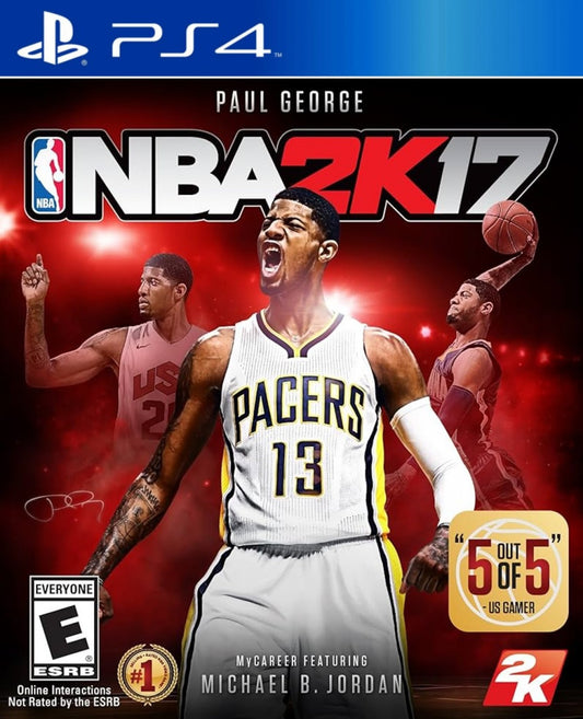 NBA 2K17 – PlayStation 4 (PS4) video game cover art, basketball sports simulation game.