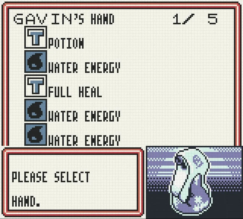 Pokemon Trading Card Game Game Boy Color GBC handheld strategy video game collectible card battling based on the physical card game gameplay screenshot