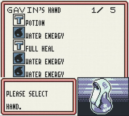 Pokemon Trading Card Game Game Boy Color GBC handheld strategy video game collectible card battling based on the physical card game gameplay screenshot