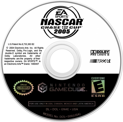 NASCAR 2005: Chase for the Cup disc for GameCube (GC) sports racing video game