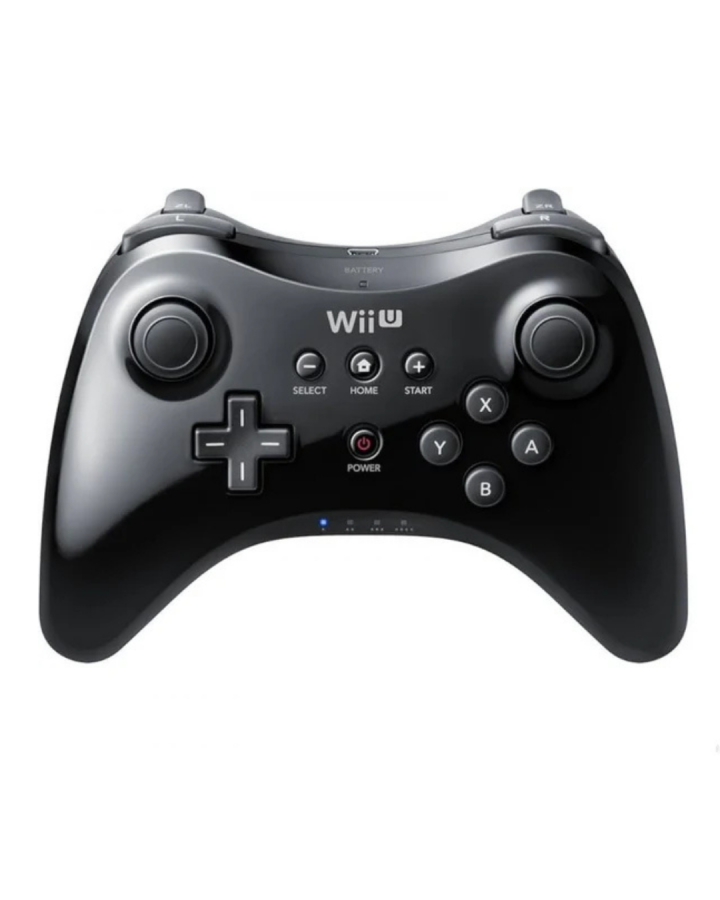 Black Wii U Pro Controller wireless Nintendo gaming accessory retro video game controller