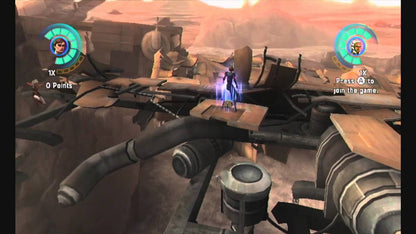 Retro Star Wars The Clone Wars Republic Heroes Wii inspired design featuring animated sci fi action adventure aesthetic Jedi and clone trooper combat galactic battles lightsaber gameplay cartoon style visuals nostalgic Nintendo Wii Star Wars presentation gameplay