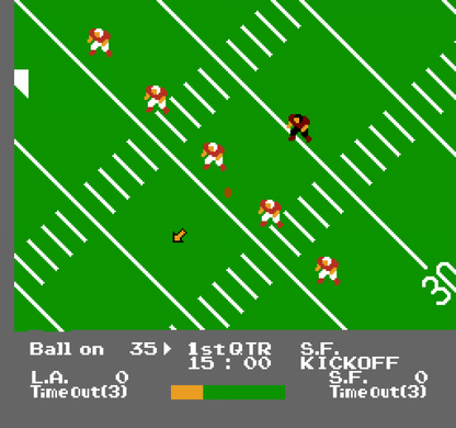 NES Play Action Football gameplay image for Nintendo Entertainment System (NES) retro video game