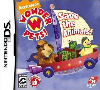 The Wonder Pets Save the Animals retro Nintendo DS video game Wonder Pets educational adventure animal rescue mini games kids gameplay family friendly handheld console title Nintendo DS release cover art