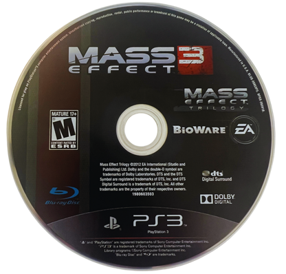 Mass Effect Trilogy retro PlayStation 3 video game Mass Effect sci fi action RPG space exploration cinematic storytelling squad combat console title PlayStation 3 release disc 3
