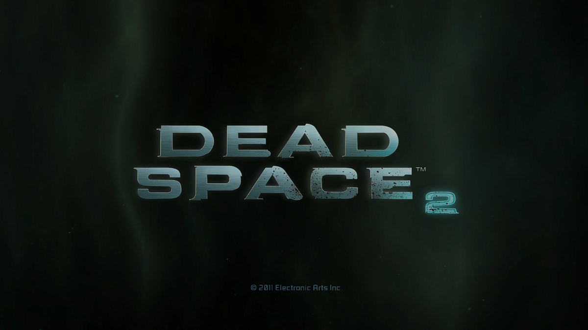 Dead Space 2 title screen for PlayStation 3 (PS3) video game