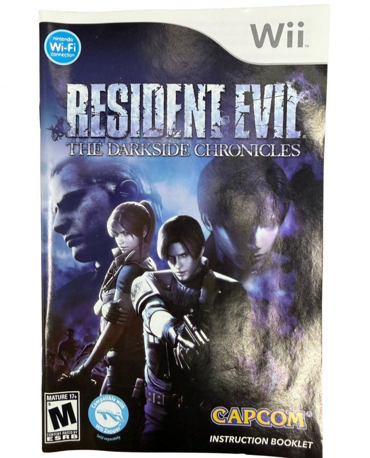 Resident Evil The Umbrella Chronicles Nintendo Wii for retro video game enthusiasts featuring on rails light gun style shooter gameplay survival horror action iconic Resident Evil characters story driven missions zombie encounters boss battles and collectible gaming appeal manual