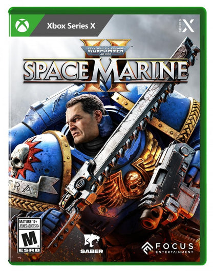 Warhammer 40,000: Space Marine 2 cover art for PlayStation 5 (PS5) action shooter video game