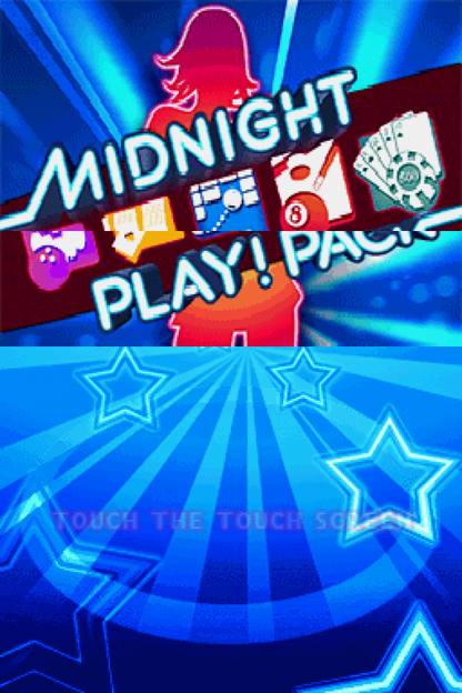 Midnight Play Pack start screen for Nintendo DS (DS) arcade mini-game collection video game