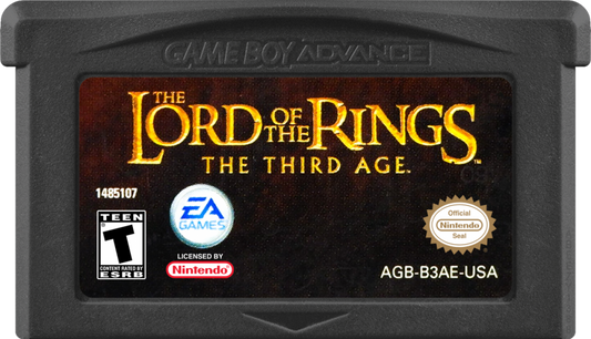 The Lord of the Rings The Third Age Game Boy Advance GBA for role playing strategy video game fans featuring tactical turn based combat Middle earth adventure Fellowship inspired storyline fantasy quests character progression portable RPG gameplay collectible gaming appeal Game cartridge