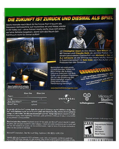 Back to the Future The Game featuring episodic adventure gameplay based on the iconic sci-fi film series Back Cover Art