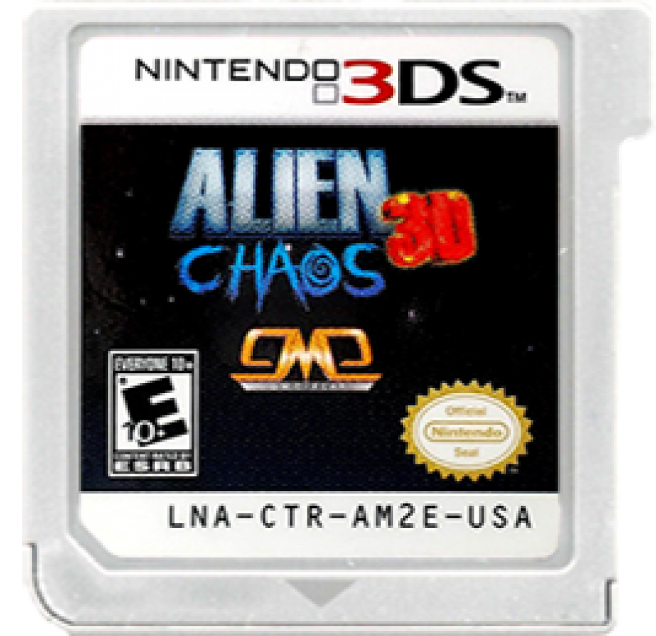 Alien Chaos cartridge for Nintendo 3DS (3DS) shoot 'em up action video game