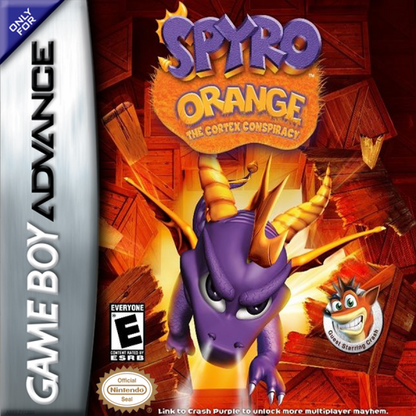 Spyro Orange: The Cortex Conspiracy cover art for Game Boy Advance (GBA) video game