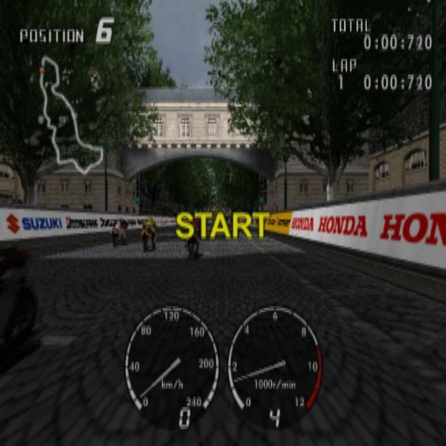 Riding Spirits – PlayStation 2 (PS2) video game gameplay, motorcycle racing simulation game.