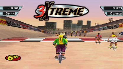 3Xtreme PlayStation 1 extreme sports racing video game inline skating biking skateboarding street luge stunts time trials competition modes gameplay