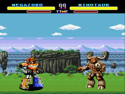 Mighty Morphin Power Rangers retro Sega Genesis video game featuring side scrolling action combat, superhero battles, cooperative gameplay and classic Genesis entertainment - gameplay