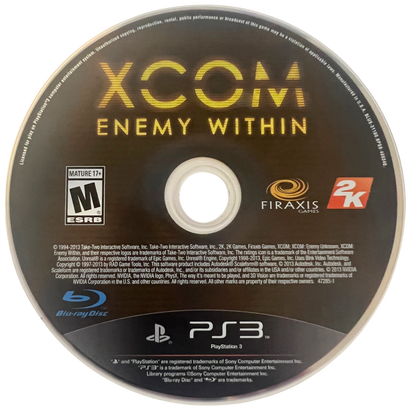 XCOM Enemy Within Commander Edition retro PlayStation 3 video game XCOM tactical strategy sci fi turn based combat alien invasion squad management console title PlayStation 3 release disc