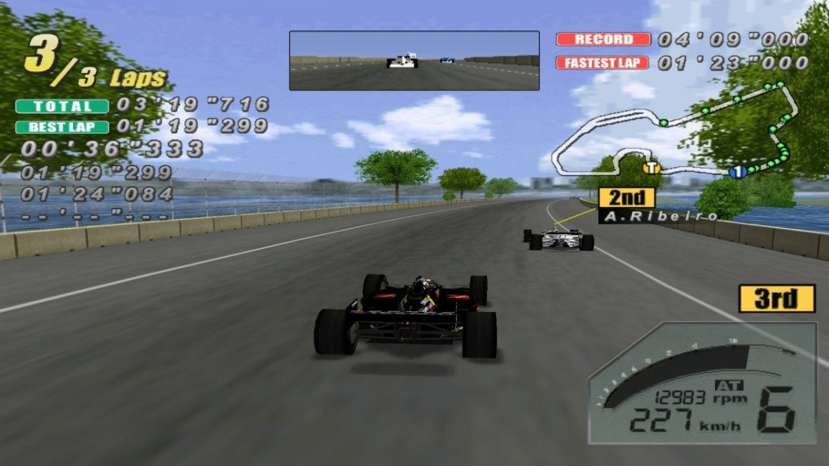 Flag to Flag game for the Sega Dreamcast featuring motorcycle racing simulation gameplay with realistic physics track racing modes time trials and competitive races focused on high speed two wheeled motorsport competition gameplay 