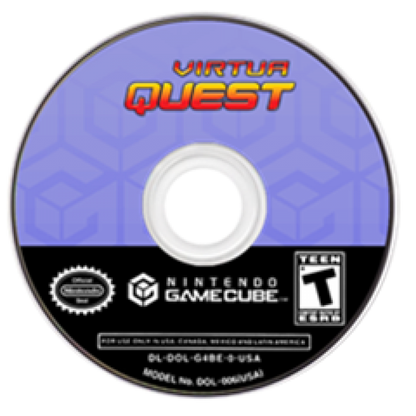 Virtua Quest for GameCube featuring action adventure gameplay set in the Virtua Fighter universe disc