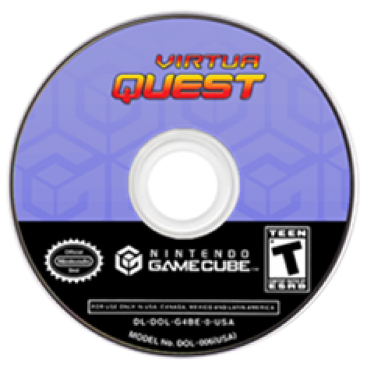 Virtua Quest for GameCube featuring action adventure gameplay set in the Virtua Fighter universe disc