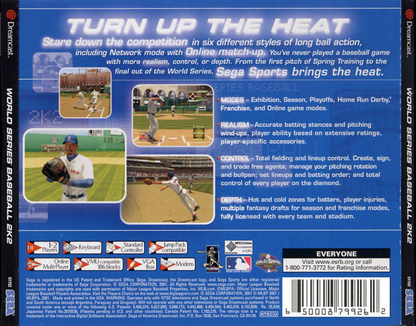 World Series Baseball 2K2 cover art for Sega Dreamcast (DC) video game