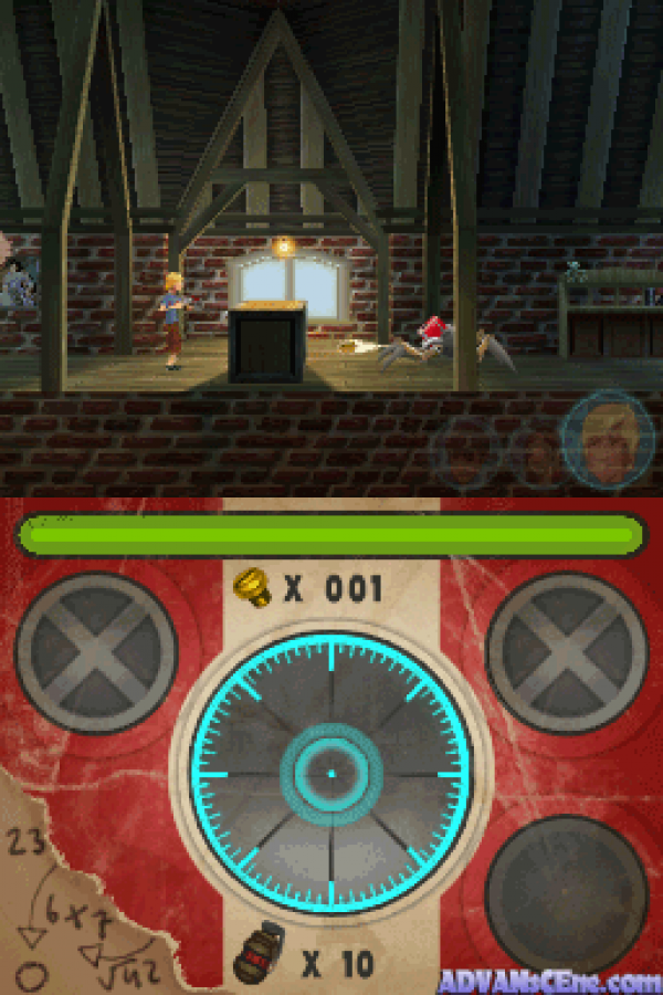 Aliens in the Attic gameplay for Nintendo DS (DS) action adventure video game