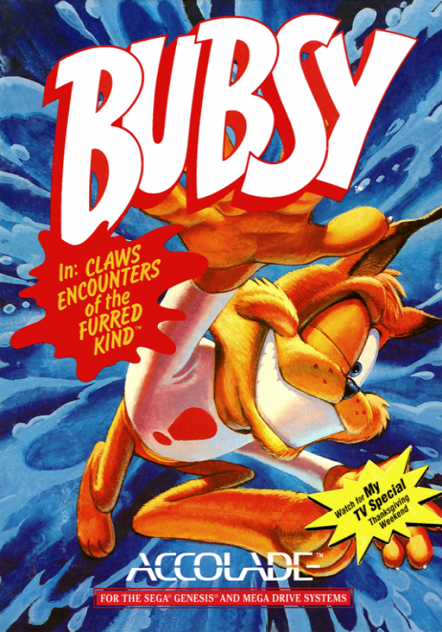 Bubsy cover art for Sega Genesis (GEN) video game