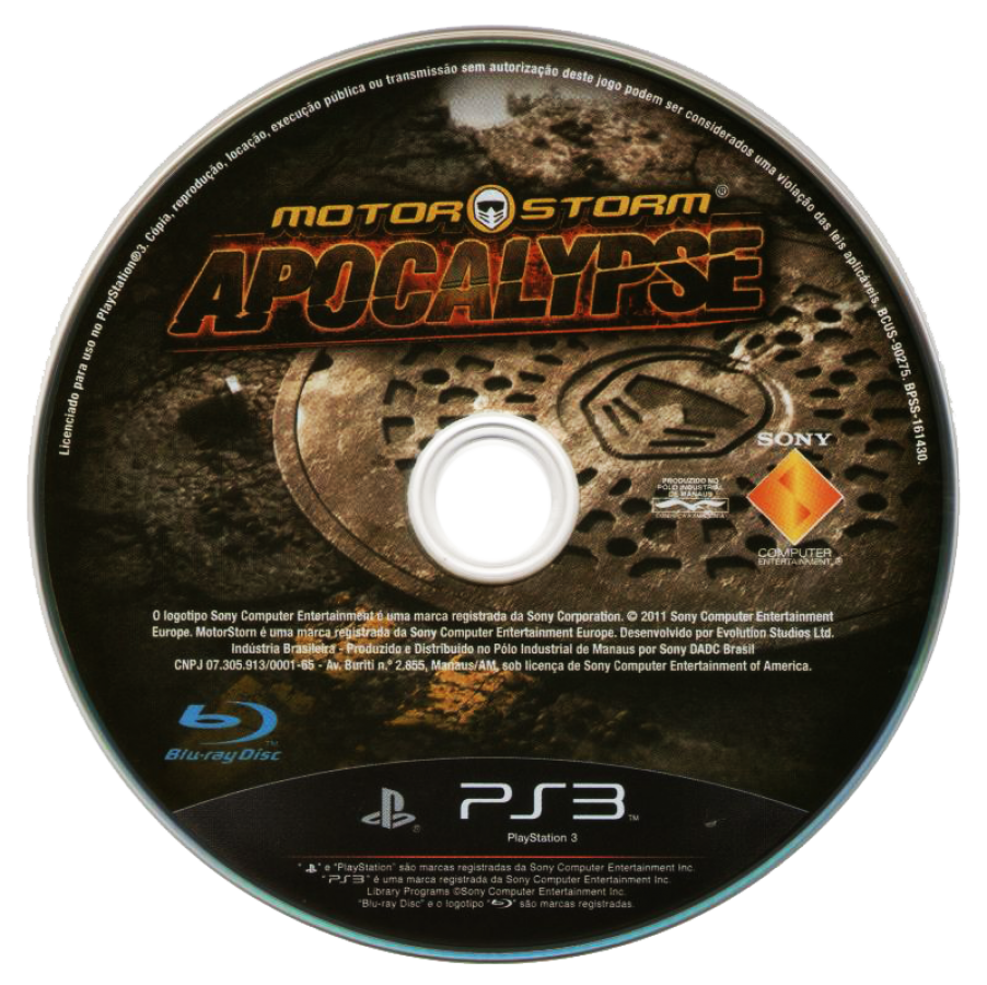 MotorStorm Apocalypse PlayStation 3 PS3 off-road racing video game featuring high-speed motorcycle and vehicle racing extreme tracks dangerous environments massive crashes destruction shortcuts powerful vehicles intense competition and classic PlayStation 3 PS3 gameplay collectible gaming appeal game disc