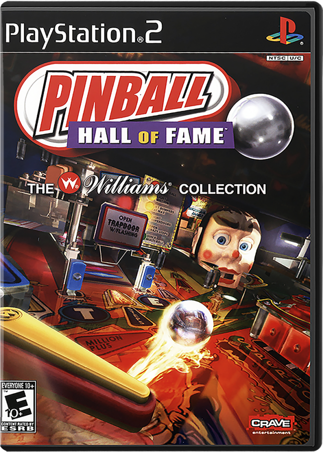 Pinball Hall of Fame: The Williams Collection – PlayStation 2 (PS2) video game cover image, pinball simulation game.