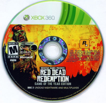 Red Dead Redemption Game of the Year Edition disc cover art for and Xbox 360