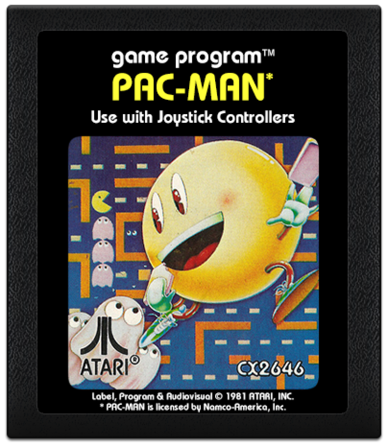 Pac-Man cartridge art for Atari 2600 (2600) video game