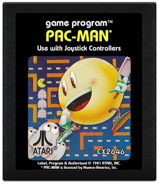Pac-Man cartridge art for Atari 2600 (2600) video game
