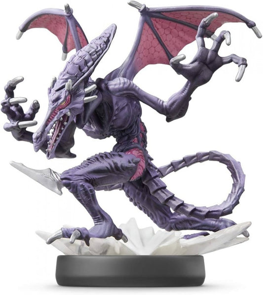 Ridley Super Smash Bros Amiibo sealed figure featuring the iconic Metroid villain detailed sculpt NFC functionality for in game bonuses compatible with Nintendo Switch Wii U and 3DS and collectible Nintendo figure from the Super Smash Bros series figure