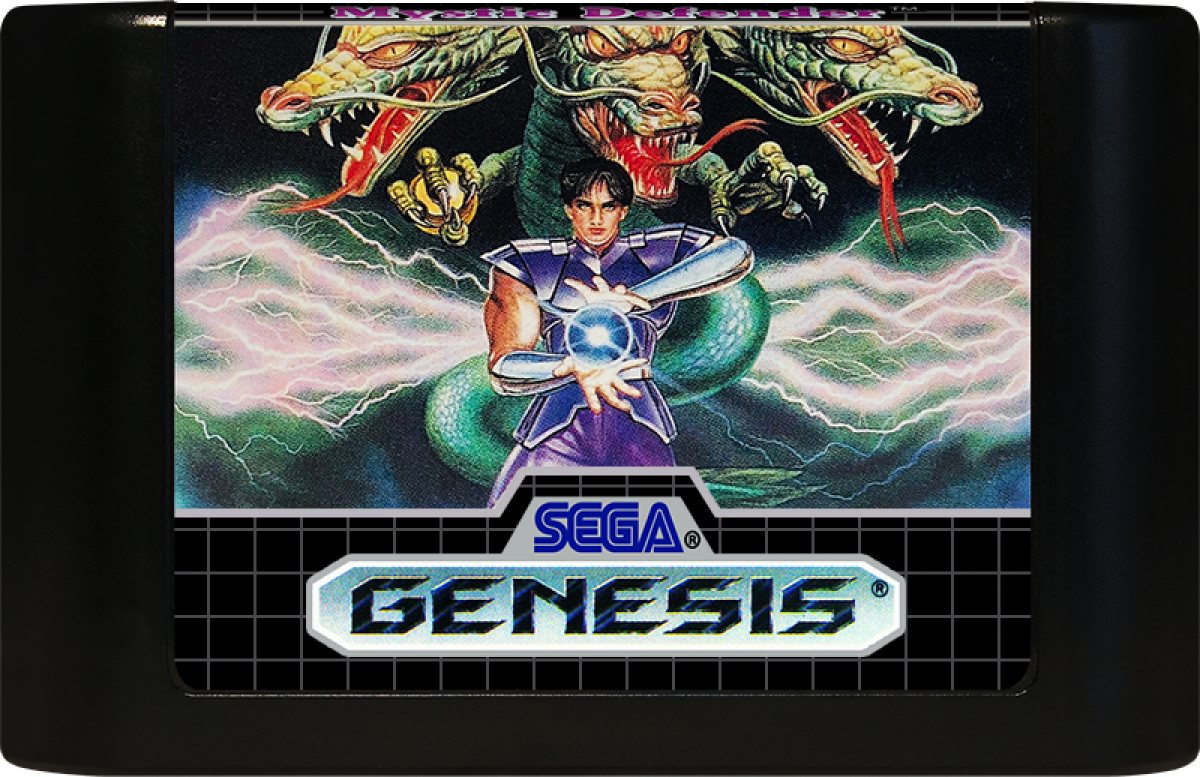 Mystic Defender Sega Genesis retro video game action platformer cartridge (1989)