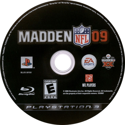 Madden NFL 09 [20th Anniversary Edition] disc art for PlayStation 3 (PS3) video game