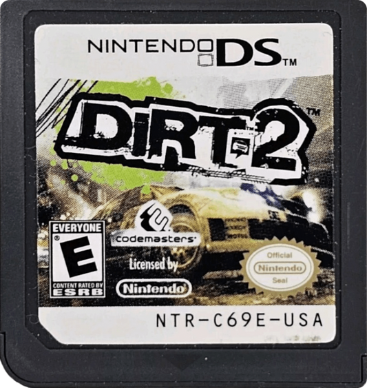 Dirt 2 for Nintendo DS with off-road racing and rally challenge theme cartridge