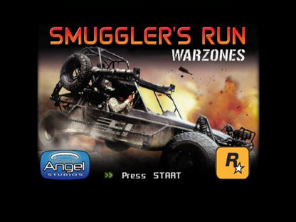 Smuggler's Run: Warzones start screen for Nintendo GameCube (GC) off-road racing action video game